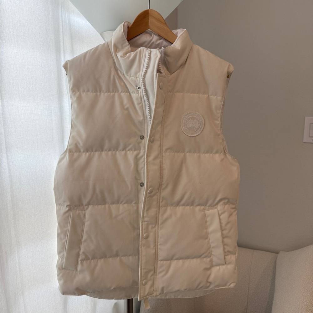 Canada Goose Cream Quilted Vest